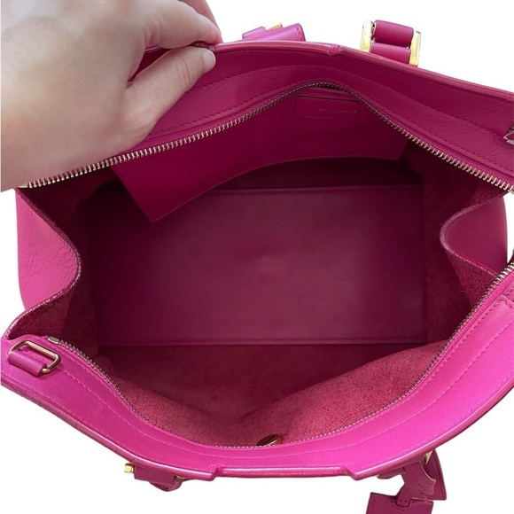 Saint Laurent Pink Grained Leather Cabas Chyc Tote Small - Picture 8 of 8